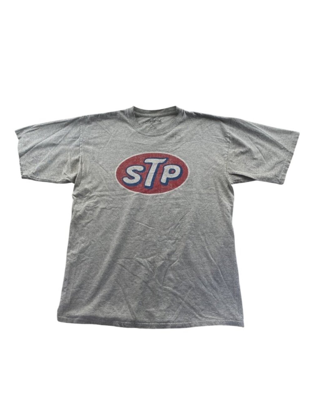 Hybrid Apparel Mens T-Shirt Size XLT Gray Short Sleeve Casual STP Graphic Tee